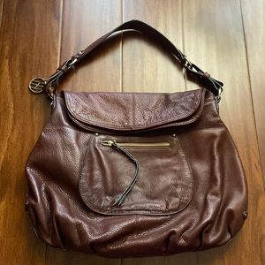 Hayden Harnett burgundy/brown hobo bag
